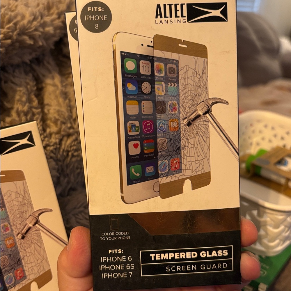 Altec Lansing Tempered Glass Screen Guard for iPhone, multiple color options